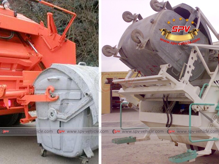 1100L Galvanized Dustbin - Lifting Reference